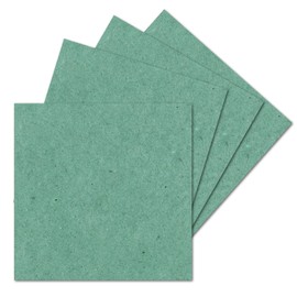 100 Single Cards Square – 15 x 15 cm in Eucalyptus Green (Kraft Paper) – 240 g/m² – Blank Craft Cards, Postcards, Craft Card in Coloured Paper Quality