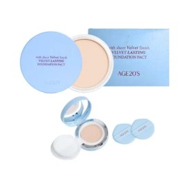AGE2WENNESS Age to Wenness Velvet Lasting Foundation Pact 14g (main product + refill) 21N x 1 / 에이지투웨니스 벨벳 래스팅 파운데이션 팩트 14g (본품+리필) 21N x1개