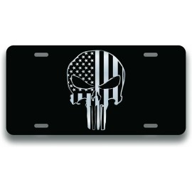 Unbranded Punisher American Flag Aluminium License Plate Highest Quality For All Vehicles