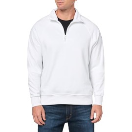 Speedo Standard Sweatshirt Quarter Zip Pull Warm Up, 2024 Team White