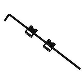 36 Inch Drop Rod Vinyl Fence Double Gate Black