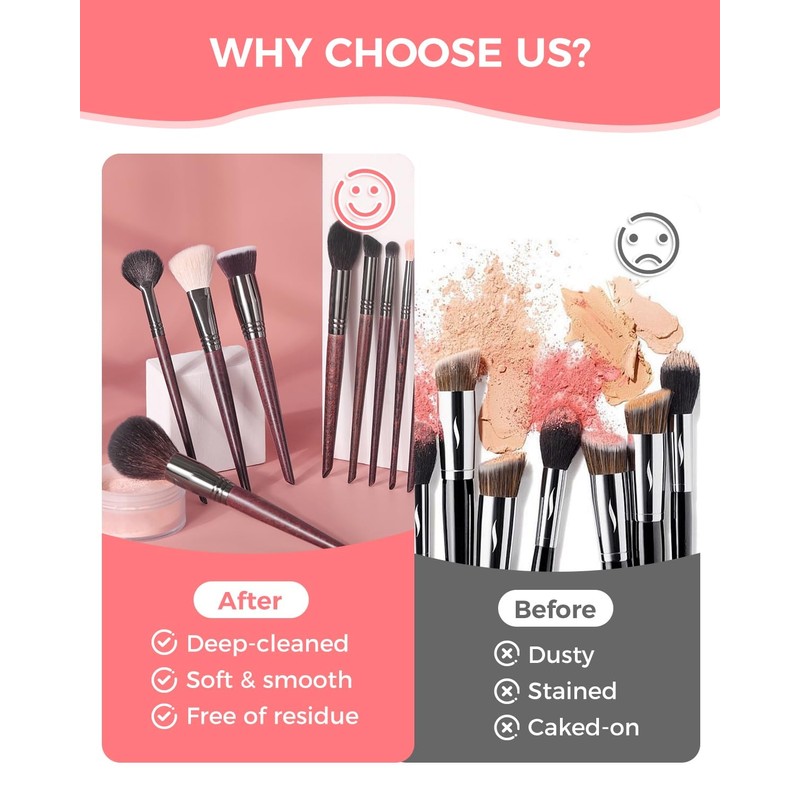 Electric Makeup Brush Cleaner Machine with Automatic Cleaning and Drying