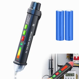 Non Contact Voltage Tester, Adjustable Sensitivity Voltages Detector Pen Electric Tester Range 48-1000V/12-1000V voltage Detectors Pen with LED Flashlight, Buzzer Alarm,Wire Breakpoint Finder