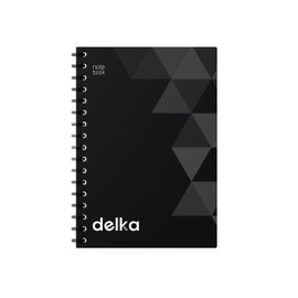 delka A4 Wirebound Notebooks, Ruled Pages, Durable Spiral Binding, Premium Quality Paper for School, Office, and Note-Taking Versatile (Black, Pack of 1)