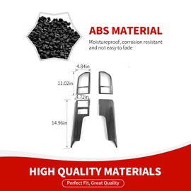 RAZPOY for F150 Interior Trim Kit, 4PCS Center Console AC Dash Dashboard Panel Covers Trim Compatible with Ford F150 2015-2020 Accessories Black Wood Grain