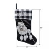 ASPCA White Poodle Furry Christmas 20in Velour Black Christmas Stocking