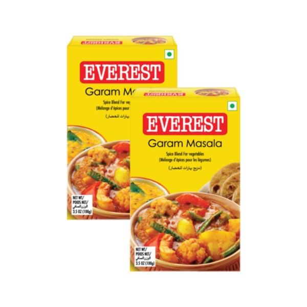 Everest Various Seasoning Masala Powder - A Mixture of Spices Adds Taste - Aromatic & Enhances the flavor of the meal - Simplifies & Speeds Up The Cooking Process (Garam Masala 100g, Pack of 2)