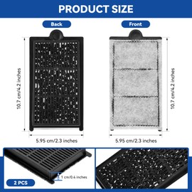 FKBYM 2 Pack Carbon Cartridge Replacement Insert for Aquatop Pisces Series Filter Fish Tank, Fits All Pisces Models, for PCS-5G, PCS-3G, PCS-5GB, and PCS-5GC Models, Easy to Install – PCS-RCI