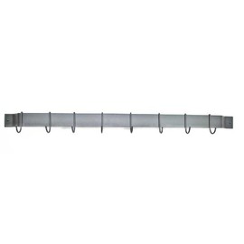 Rogar 1310 36" Bar Rack, Black with Black Hooks