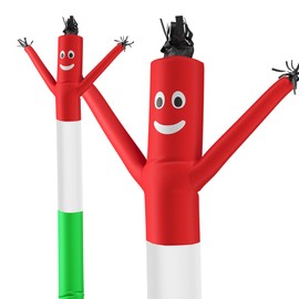 LookOurWay Air Dancers Inflatable Tube Man Attachment - 20 Feet Tall Wacky Waving Inflatable Dancing Tube Guy for Business Promotion - Blower Not Included - Red/White/Green