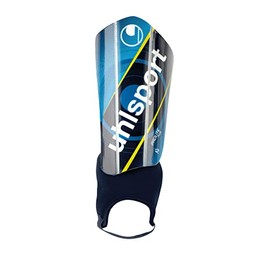 Uhlsport Unisex - Adult Pro Lite Plus Shin Pads, Navy/Fluo Yellow/White, M