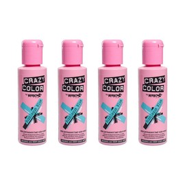 Crazy Color Semi-Permanent Hair Dye 4 Pack (Bubblegum Blue)