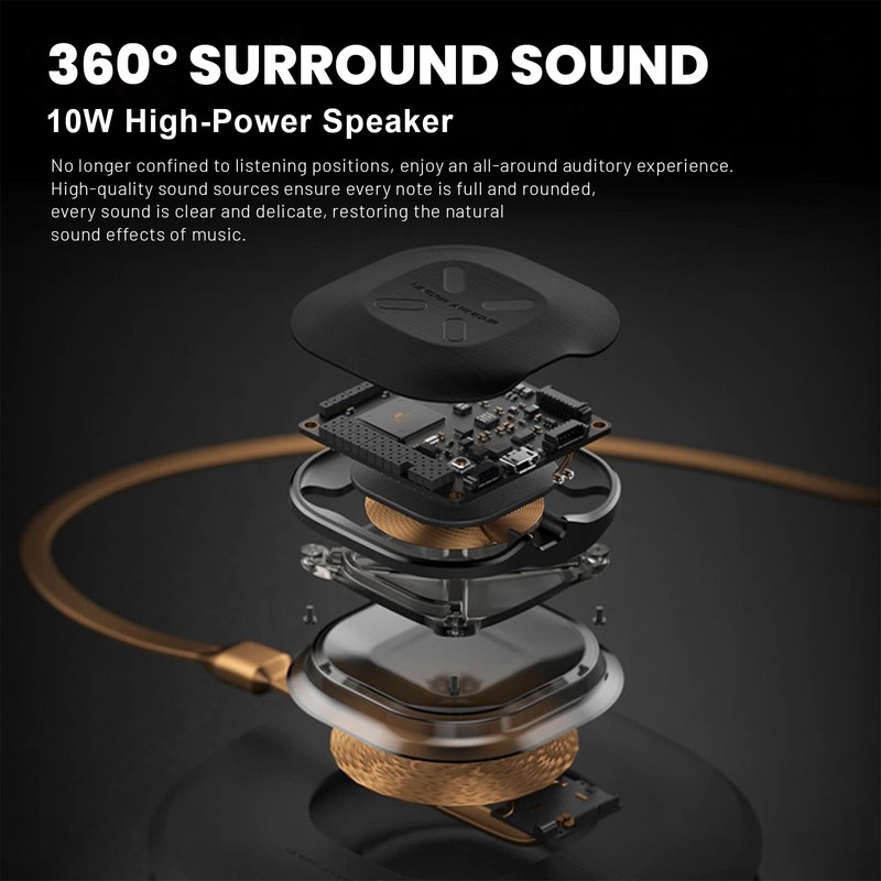 Strackvial Portable Bluetooth Speaker with 15W Wireless Charger, Dual Alarm