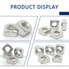 20 Pcs M8 Square Nuts,304 Stainless Steel Machine Square Screw