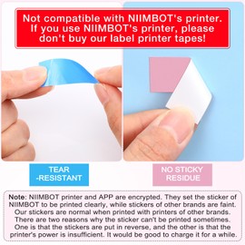 Gersoniel 1600 Pcs Label Tapes 15 x 40 mm Laminated Labeling Stickers Replacement Compatible with D30 Portable Label Printer Tapes Adapted Label Print Paper for Office 160 Label/Roll (Colorful)