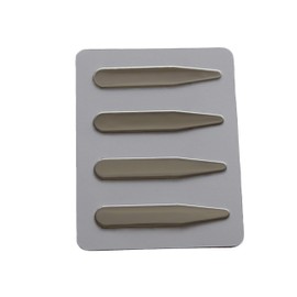 2 Pairs of Cutaway Collar Shirt Stiffeners Stays in Stainless Steel