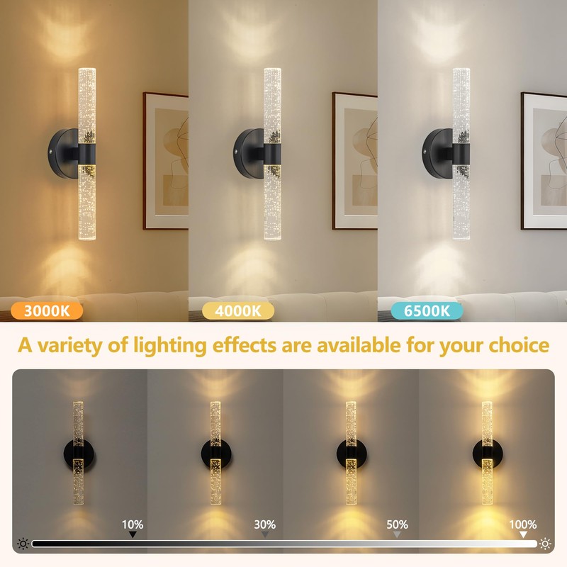 Febeleven 15.35in Wall Sconces Set of Two Rechargeable Battery Wall
