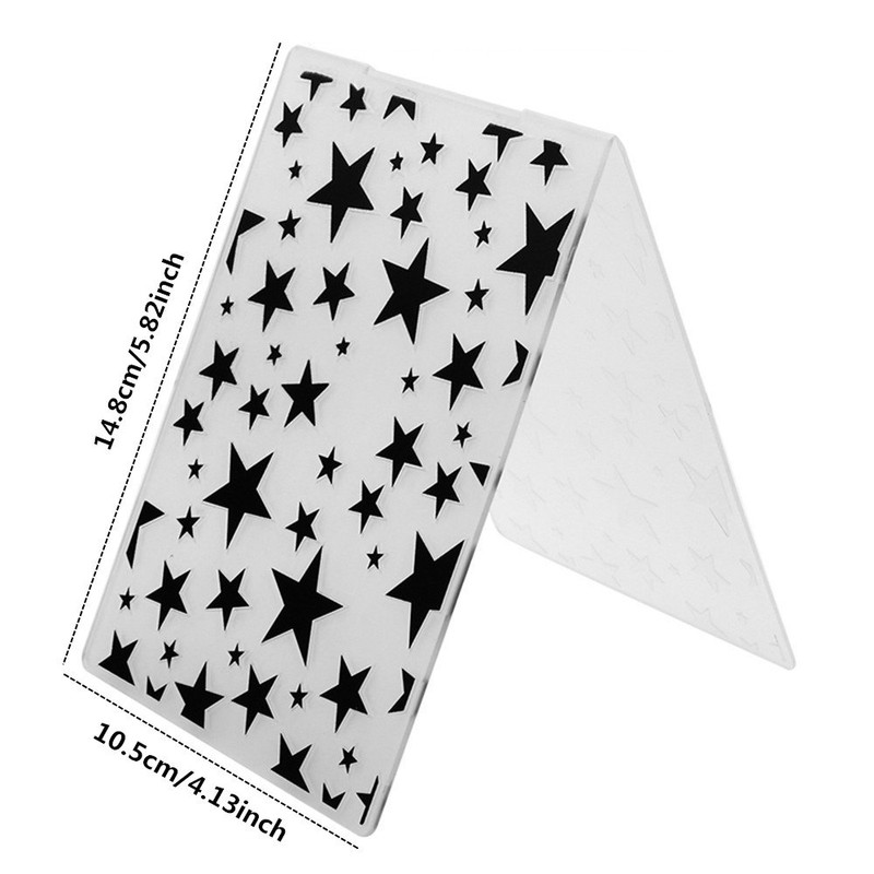 arriettycraft Star Plastic Embossing Folder for Scrapbook DIY Album Card