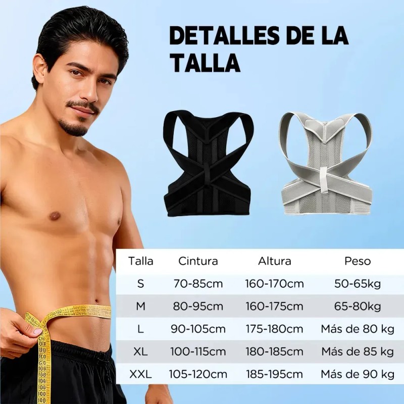 Corrector Postura Espalda Para Hombre Y Mujer Ajustable Faja