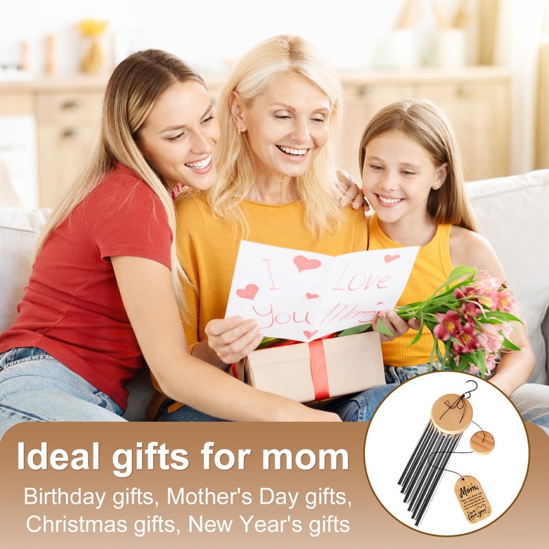 Wind Chimes for Mom, Mom Birthday Gifts from Daughter Son,