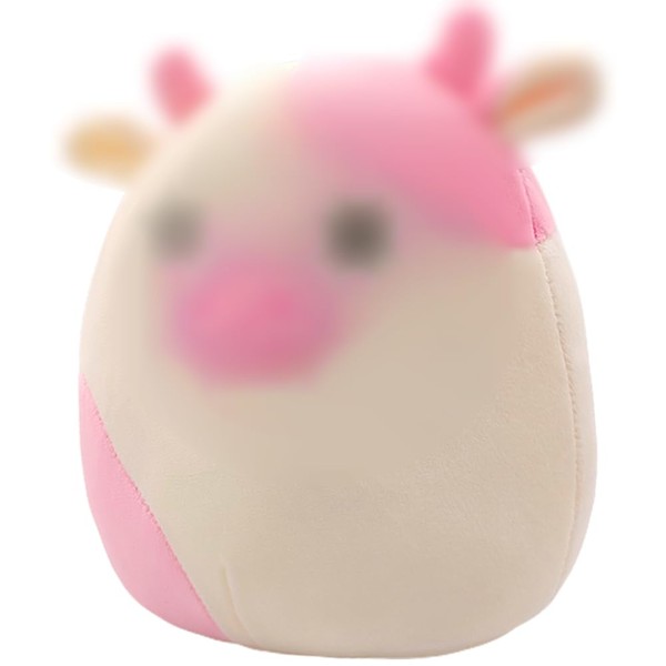 Syijupo Cow Plush Toy, Cow Plush Toy, Cuddly Cushion, Hug Toy, 3D Cute Cow Cuddly Toy Cushion Toy, Soft Plush Stuffed Toy Doll Gift for Children (Pink)