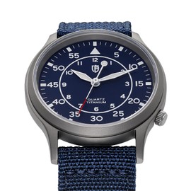 BERNY Men's Titanium Watch Japanese Sweep Second Quartz Movement Titanium Analog Quartz Watch T2566M Waterproof