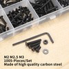 1005 Pcs Small M2 M2.5 M3 Countersunk Bolts and Nuts