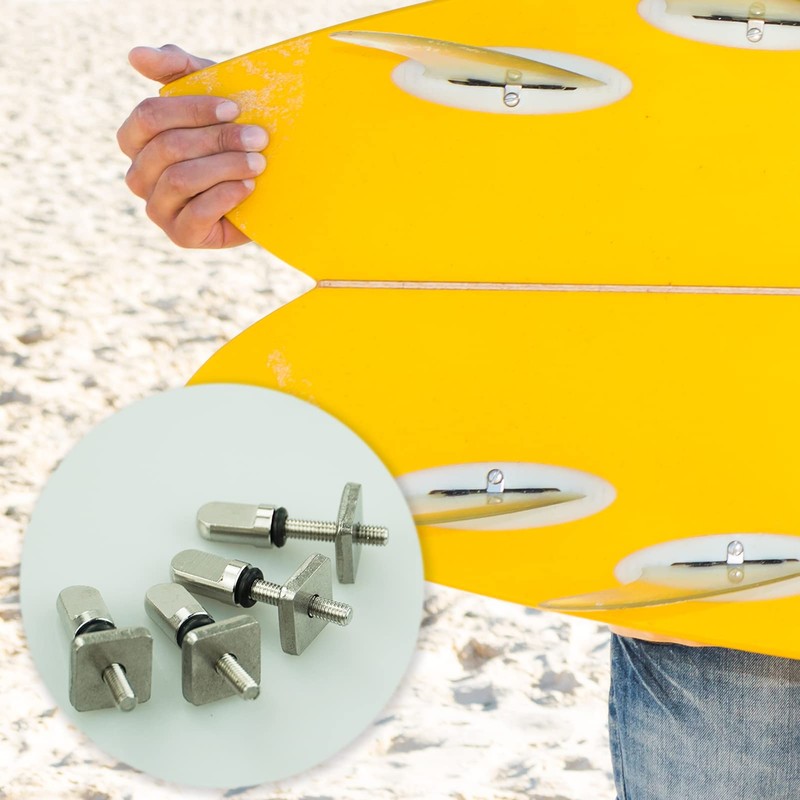 SZCXDKJ 4Pcs Surfboards Fin Screw Stainless Steel Fin Bolt Kit