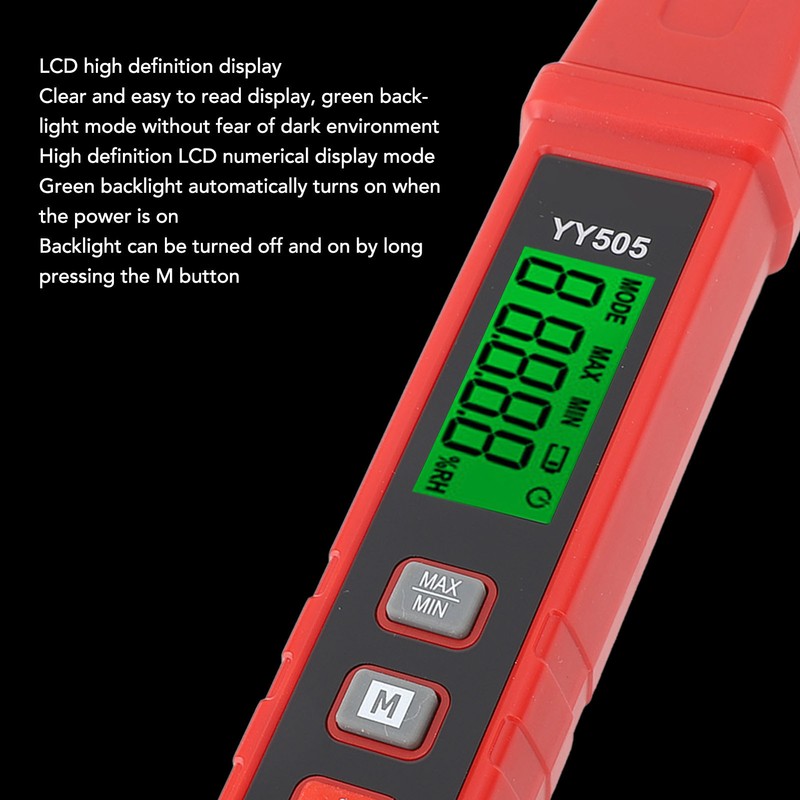 Wood Moisture Meter Professional High Accuracy Digital Handheld LCD Moisture