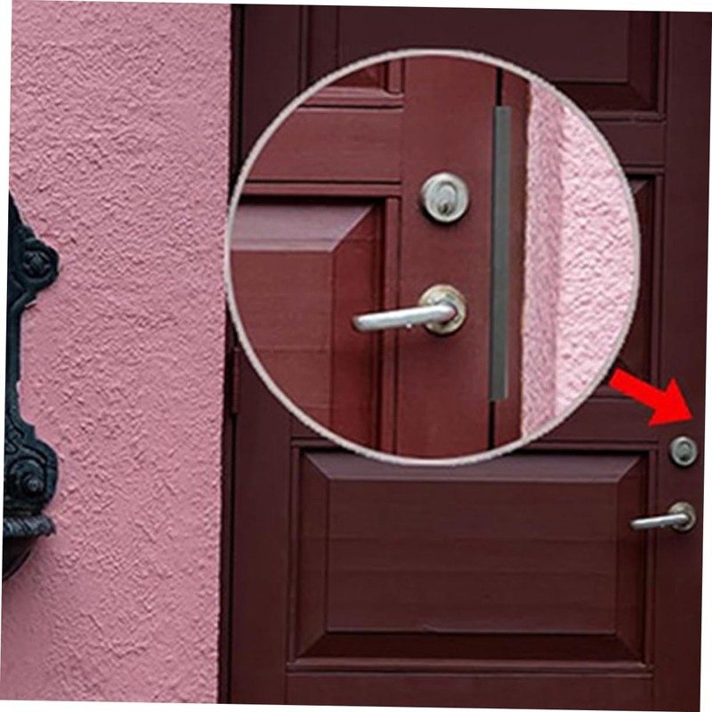 COHEALI Door Latch Guard Plate Shaped Outswing Door Security Protector