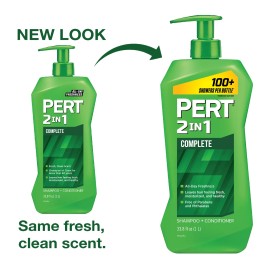 Pert 2-in-1 Complete Clean Shampoo & Conditioner, for All Hair Types, 33.8 fl oz