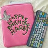Tablet Sleeve Case Cute Stylish Pink Soft Cotton Cloth Shatterproof