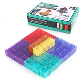 REDKNOT 72 PCS Magnetischer Würfel DIY Magnetwürfel Geeignet für die Entspannung im Homeoffice (Transparent)