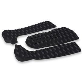 Surf Board torakusyonpaddo Deck Pad Grip, Waterproof, Odor Free, Non-Toxic, Shockproof, Anti-slip Resistance High Temperature Light Weight 3 Piece Black