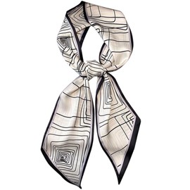 kcctoo 59" Mulberry Silk Like Head Scarf Women's Fashion Square Neck Satin Scarfs for Bag Hair Scarves 59 * 5.9"