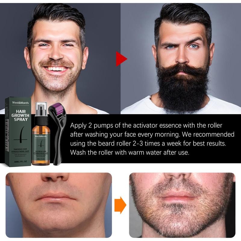 West&Month Facial Hair Spray Set Moisturizing Spray Facial Hair Treatment