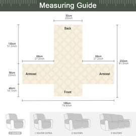 TAOCOCO 100% Waterproof Recliner Chair Cover Stay in Place, Recliner Covers for Small Recliner Chair with Pocket, Reclining Chair Cover Furniture Protector for Kids, Pets(20'', Sage Green)