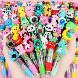 Multicolor Pen in One - 4-in-1 Cute Pens for Kids - 60 Pack Multi Color Fun Pens for Birthday Kids Party Favors Classroom Prizes