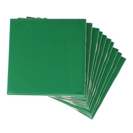 4 in Ceramic Tile Gloss 4 1/4" Box of 10 Pieces for Bathroom Wall and Kitchen Backsplash by Tenedos – Glossy Finish, Classic Look (Emerald Green)