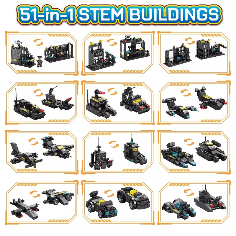 HISTOYE 51-in-1 Robot Building Kit - STEM Toys Erector Set