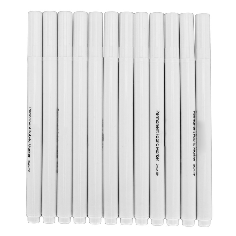 12pcs Fabric Sewing Marking Pens DIY Washable Fiber Tip Disappearing
