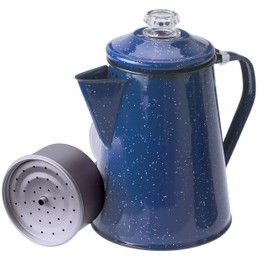 GSI Outdoors Percolator Coffee Pot | Enamelware Campfire Coffee Boiler Kettle for Outdoor Camping Cookware, Cabin, RV, Kitchen, Hunting & Backpacking