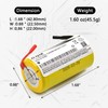 YUTSUJO (12-Pack) Sub C 1.2V 2000mAh Ni-CD Rechargeable Batteries with