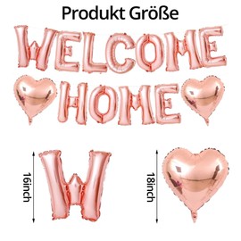 DazzJoy Welcome Home Balloons Rose Gold