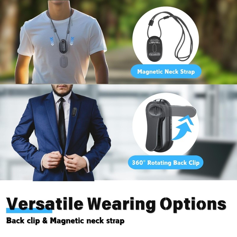 128G Body Camera, Thumb Size Cam,Wearable Camera with 360°Rotatable Clip