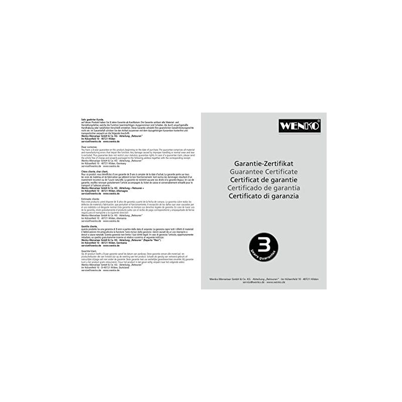WENKO Manguera de ducha Stainless Steel Shower Hose 125 cm