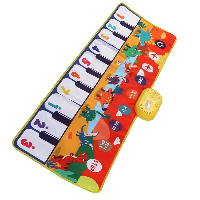 Music Piano Keyboard Dinosaur Picture Adjustable Sounds Music Touch Play
