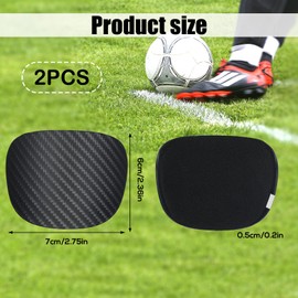 2pcs Mini Soccer Shin Guards, 2.75x2.36 Inch Extra Small Football Shin Pads Youth & Adults Protective Equipment for Boys Girls Kids Women Men (Dark Grey)