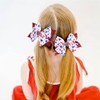 4th of July Bow Hair Clips Glitter American Flag Barrette