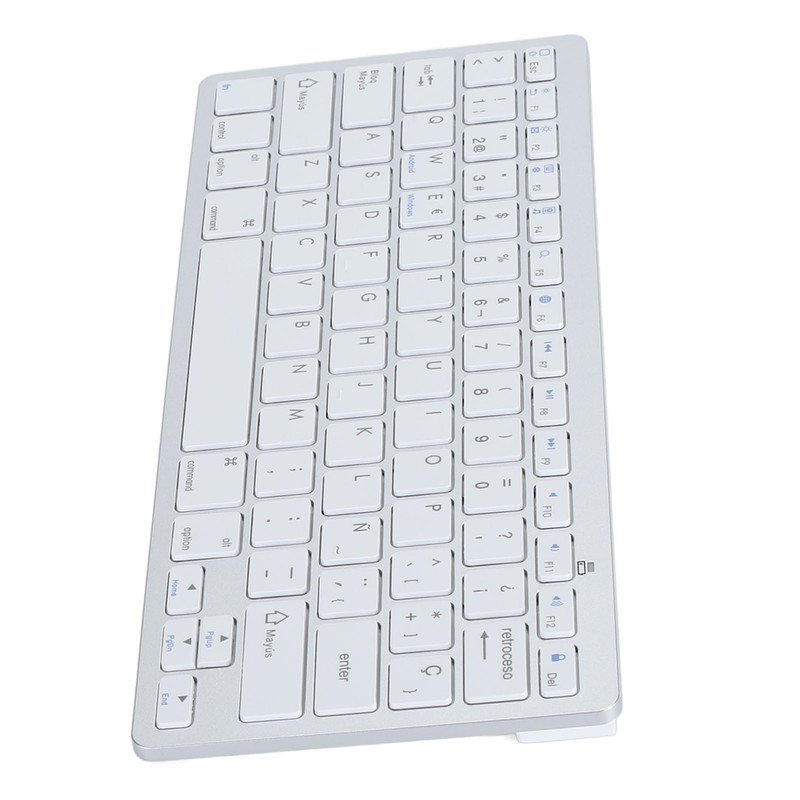 78 Keys Spanish Wireless Bluetooth Keyboard Thin Lightweight Silent Spanish